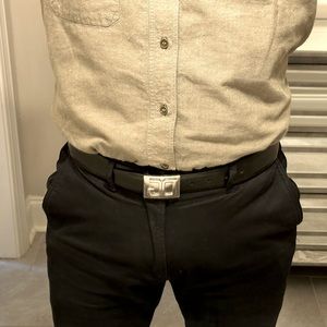 Men’s Dolce & Gabbana black leather belt 34/85 small D&G